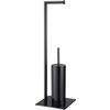 Afbeelding van Sealskin Tube - Toiletbutler - Toiletrolhouder - Toiletborstel met houder - vrijstaand - Zwart