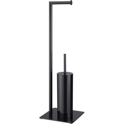 Sealskin Tube - Toiletbutler - Toiletrolhouder - Toiletborstel met houder - vrijstaand - Zwart Foto van Sealskin Tube - Toiletbutler - Toiletrolhouder - Toiletborstel met houder - vrijstaand - Zwart