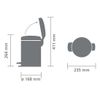 Afbeelding van Brabantia NewIcon Prullenbak - 3 l - Matt Black