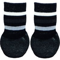 Trixie hondensokken anti-slip met rubberlaag rondom zwart (XL 2 ST)