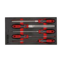 STIER Vijfdelige Vijlenset voor Werkplaats, 200 mm H2 in EVA Schuiminzet