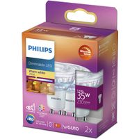 Philips energiezuinige LED Spot - 35 W - GU10 - Dimbaar warmwit licht - 2 stuks - Bespaar op energi