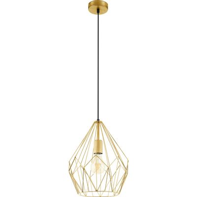 Foto van EGLO Carlton Hanglamp - E27 - Ø 31 cm - Goud