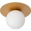 Afbeelding van Lucide TRICIA - Plafonnière - Ø 25 cm - 1xE27 - Mat Goud / Messing