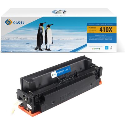 Afbeelding van G&G Huismerk Toner Alternatief voor HP 410X (CF411X) Cyaan Hoge Capaciteit