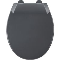 Allibert wc-bril MILA - thermoplastiek - soft close - inox scharnieren - afklikbaar - grijs