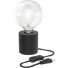 Afbeelding van Calex Tafellamp Rond - Industrieel - E27 Fitting - Zwart - Excl. lichtbron