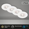 Afbeelding van BRILONER - KULANA - LED inbouwlampen Badkamerlampen dimbaar Set van 4 4,9W IP44 Ø9cm wit
