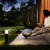 Afbeelding van Philips LED Utrecht sokkellamp voor buiten - laagspanning - antraciet - warmwit licht - 6 W