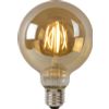 Afbeelding van Lucide G95 Filament lamp - Ø 9,5 cm - LED Dimb. - E27 - 1x5W 2700K - Amber