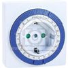 Afbeelding van Q-Link schakelklok mechanisch vierkant wit