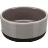 Afbeelding van Trixie voerbak keramiek / rubberrand grijs 12x12 cm 400 ml
