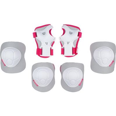 Afbeelding van Nijdam Skate Beschermset Kinderen - White Out - Wit/Fuchsia - M