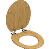 Afbeelding van SCHÜTTE WC-Bril 81101 NATURAL BAMBOO - Massief Bamboe - Soft Close - Verchroomde Scharnieren