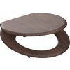 Afbeelding van SCHÜTTE WC-Bril 80193 DARK WOOD - MDF-Hout - Soft Close - Verchroomde Scharnieren - Decor - 3-zijdig