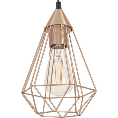 Afbeelding van EGLO Tarbes Hanglamp - E27 - Ø 17,5 cm - Zwart/Koper