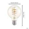 Afbeelding van EGLO Amber LED Lamp - E27 - Ø 8 cm - 4W - 2200K