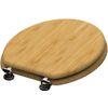 Afbeelding van SCHÜTTE WC-Bril 81001 NATURAL BAMBOO - Massief Bamboe - Verchroomde Scharnieren