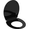 Afbeelding van SCHÜTTE WC-Bril 82710 SLIM BLACK - Duroplast - Super Dun - Soft Close - Afklikbaar - RVS-Scharniere