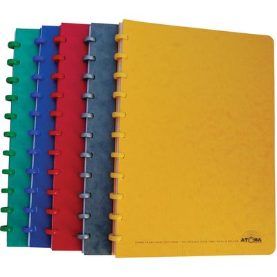 Afbeelding van Atoma Classic schrift, ft A4, 144 bladzijden, geruit 5 mm, geassorteerde kleuren