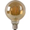 Afbeelding van Lucide G95 Filament lamp - Ø 9,5 cm - LED Dimb. - E27 - 1x5W 2700K - Amber