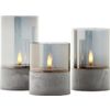 Afbeelding van Brilliant Bougie Batterij - Tafellamp - LED - Flickering Candle Light Set - Grijs/Smoke - IP44