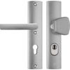 Afbeelding van AXA Veiligheidsbeslag (Curve Plus) Aluminium geslepen: Knop-Kruk (model S/Blok) PC72 met kerntrekbe