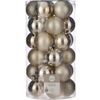 Afbeelding van House of Seasons Plastic Kerstballen Set - 30 Stuks - Ø6 cm - Champagne
