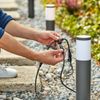 Afbeelding van Philips LED Utrecht sokkellamp voor buiten - laagspanning - antraciet - warmwit licht - 6 W