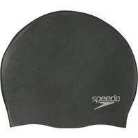 Speedo Plain Moulded Silicone Cap Unisex - Zwart - One Size