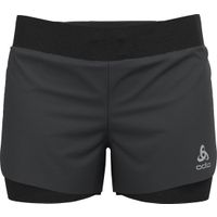 ODLO 2-in-1 Shorts Zeroweight 3 Inch Dames - Zwart - Maat XL