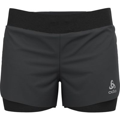 Afbeelding van ODLO 2-in-1 Shorts Zeroweight 3 Inch Dames - Zwart - Maat XL