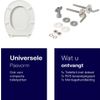 Afbeelding van Plieger Royal Toiletbril – Universeel - Wc Bril Wit – Wc Brillen met Deksel – RVS Bevestiging
