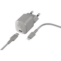 Fresh 'n Rebel - 18W USB-C Mini Fast Charger met Power Delivery + 1.5M Lightning Cable - Ice Grey