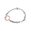 Afbeelding van Di Lusso - Armband Vienna - Stainless Steel - Zilver - Rosé - Dames - 18 cm