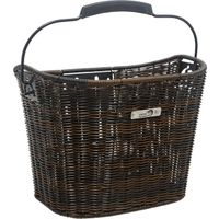 New Looxs Lombok Rotan Look Afneembare Fietsmand Stuur - 19 liter - Donker Bruin