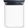Afbeelding van Brabantia Voorraadpotten - Stapelbaar - 2x 0.3 l & 2x 0.6 l - Dark Grey