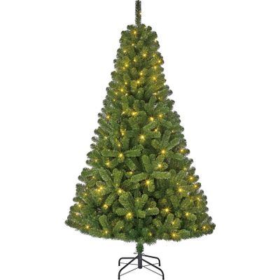 Afbeelding van Black Box Trees Charlton Kunstkerstboom met LED Verlichting - H185 x Ø115 cm - Groen