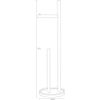 Afbeelding van Sealskin Earth - Toiletrolhouder / Reserverolhouder vrijstaand - Eiken