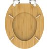 Afbeelding van SCHÜTTE WC-Bril 81101 NATURAL BAMBOO - Massief Bamboe - Soft Close - Verchroomde Scharnieren
