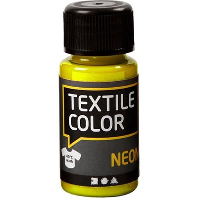 Afbeelding van Textielverf - Neon Geel - Creotime - 50 ml