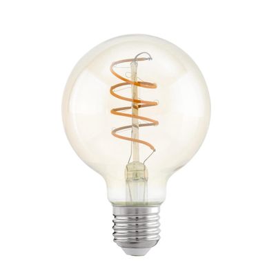 Afbeelding van EGLO Amber LED Lamp - E27 - Ø 8 cm - 4W - 2200K