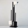 Afbeelding van WENKO Toiletbutler Rivalta zwart - Toiletborstel met houder, Toiletrolhouder en Reserverolhouder