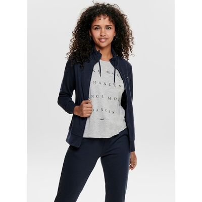 Afbeelding van Only Play Elina High Neck Sweat Dames Vest - Navy Blazer - Maat XS