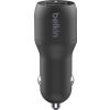 Afbeelding van Belkin autolader met 2 poorten - 2.4A - 24W - Zwart