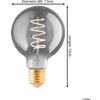 Afbeelding van EGLO LED Lamp - E27 - Ø 7,5 cm - A75 - Smoke - 2000K - Dimbaar