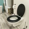 Afbeelding van Tiger Leatherlook - Toiletbril - WC bril - MDF - Zwart