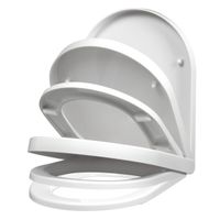 Allibert wc-bril RAINBOW - D-vorm - thermodure - soft close - inox scharnieren - afklikbaar - wit