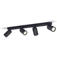 Philips Pongee opbouwspot - 4-lichts - zwart