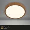 Afbeelding van Briloner Leuchten -plafondlamp LED, plafondlamp hout, warm wit licht, opbouwlamp, opbouwlamp, houtlo